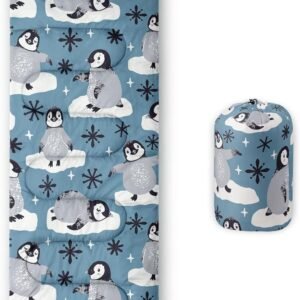 Kids Sleeping Bag for Boys and Girls,Monster Alien Print-Lightweight Warm Portable Outdoor Indoor-Waterproof Cold Weather Resistant Sleeping Bag for Camping Hiking