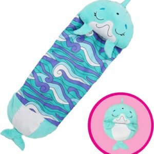 Pillow & Sleepy Sack Medium Dolphin 54" Comfy, Cozy, Compact, Super Soft, Warm, All Season, Sleeping Bag with Pillow